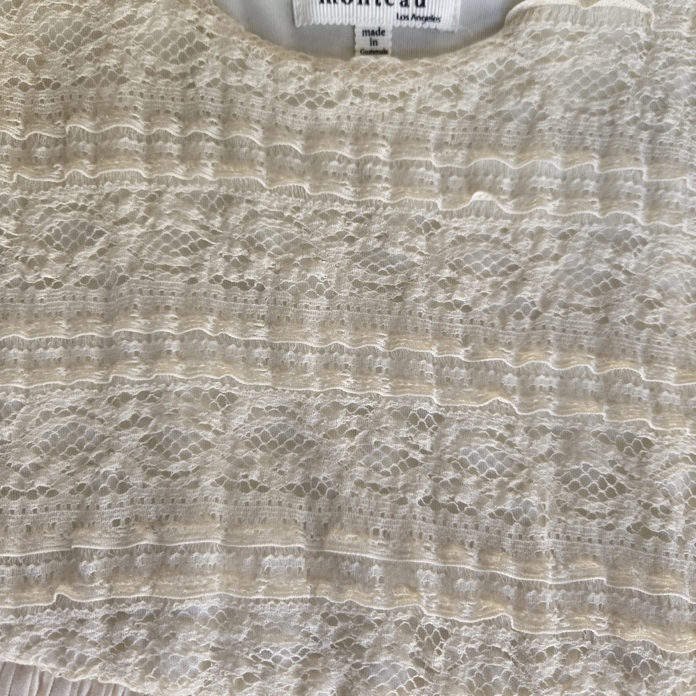 MONTEAU Cream Sleeveless Dress. Size M - Picture 3 of 10